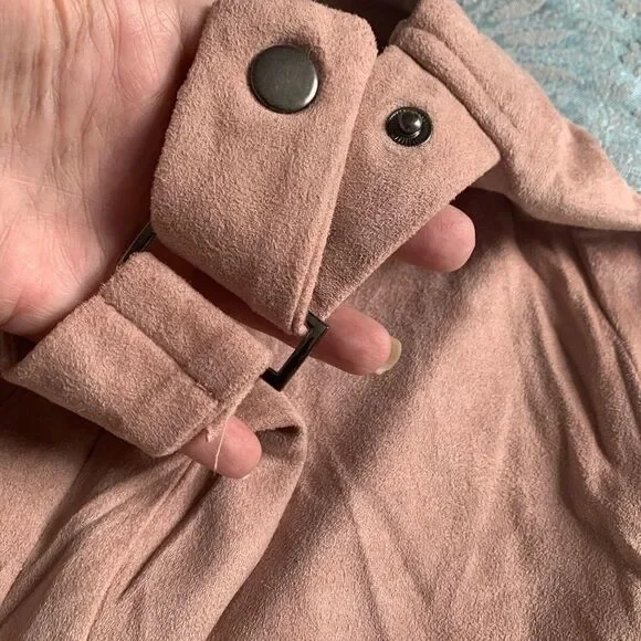 Indikah mini faux suede pleated wrap around skirt - Picture 6 of 7